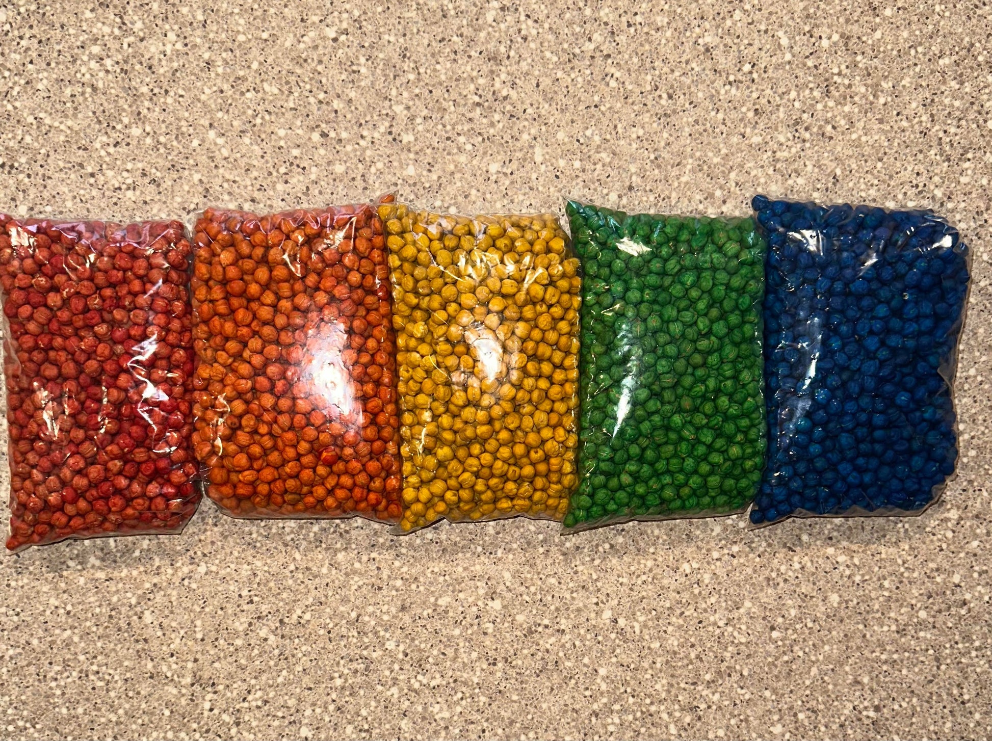 Chickpea sensory bin filler