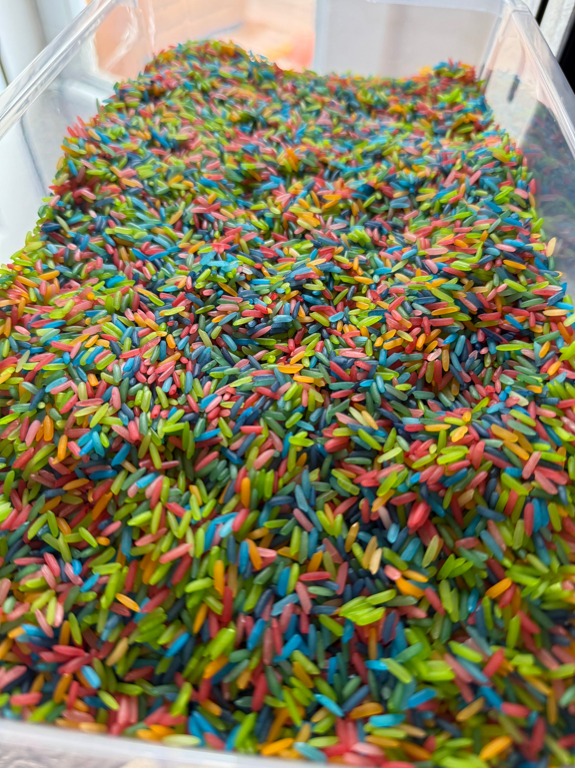 8 cups (2 pound) of colored rice
